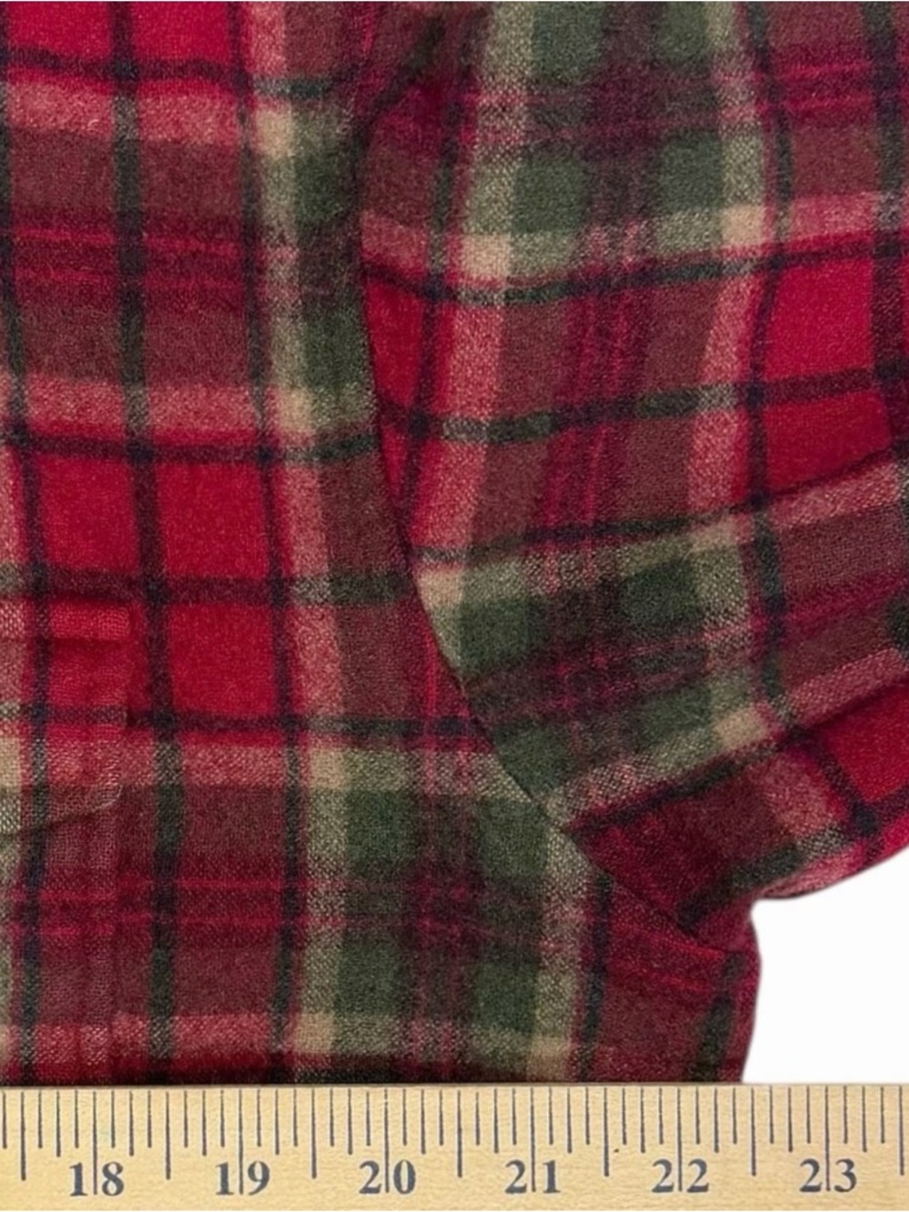 Vintage Pendleton Board Shirt Men Large Long Red Green Plaid Wool Collar Flannel - Picture 7 of 9